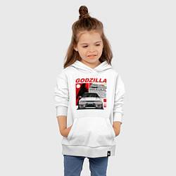 Толстовка детская хлопковая Nissan Skyline, цвет: белый — фото 2