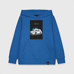 Толстовка детская хлопковая Subaru авто, цвет: синий