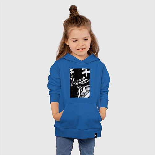 Детская толстовка-худи Гонки манга / Синий – фото 4
