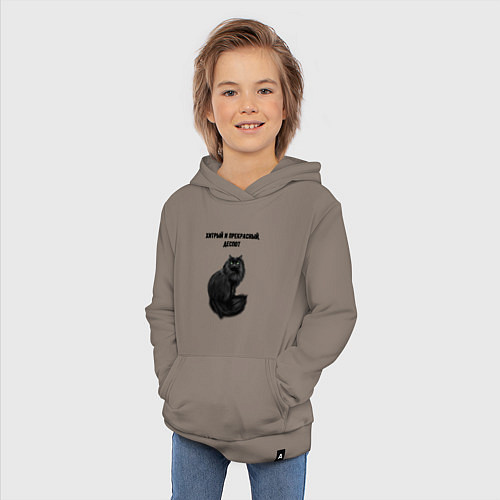 Детская толстовка-худи Хитрый и прекрасный деспот / Утренний латте – фото 3
