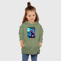 Толстовка детская хлопковая Pikachu - nightmare, цвет: авокадо — фото 2