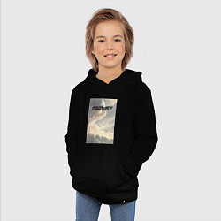 Толстовка детская хлопковая Georgiy облака, цвет: черный — фото 2
