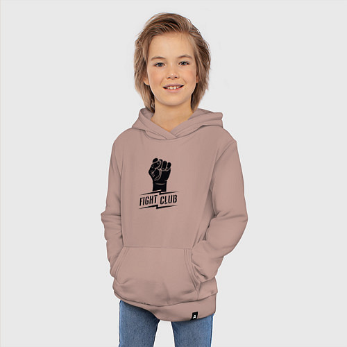 Детская толстовка-худи Fight club warrior / Пыльно-розовый – фото 3