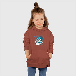 Толстовка детская хлопковая Моя геройская академия One for all Деку, цвет: кирпичный — фото 2