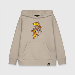 Толстовка детская хлопковая Золотая рыбка, цвет: миндальный