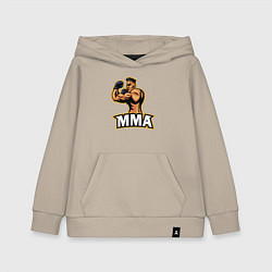 Толстовка детская хлопковая Fighter MMA, цвет: миндальный