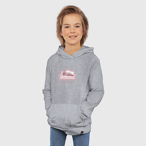 Детская толстовка-худи Сорри были планы енот / Меланж – фото 3