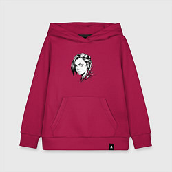 Толстовка детская хлопковая Девушка эмо, цвет: маджента