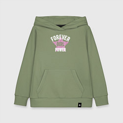 Толстовка детская хлопковая Вечная женская сила, цвет: авокадо