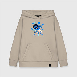 Толстовка детская хлопковая Астро бот - маскот, цвет: миндальный