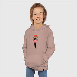 Толстовка детская хлопковая Просто любить, цвет: пыльно-розовый — фото 2