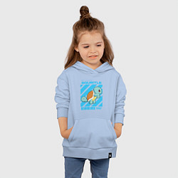 Толстовка детская хлопковая Покемоны Сквиртл Squirtle, цвет: мягкое небо — фото 2
