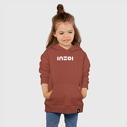 Толстовка детская хлопковая Inzoi logo, цвет: кирпичный — фото 2