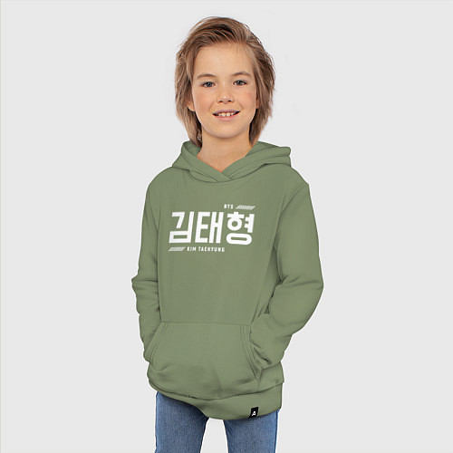 Детская толстовка-худи Ким Тэхен bts / Авокадо – фото 3