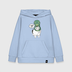 Толстовка детская хлопковая Кот змея - символ года, цвет: мягкое небо