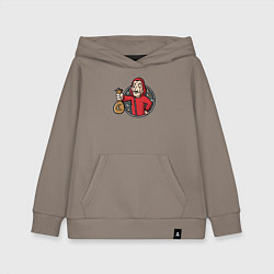 Толстовка детская хлопковая Money man, цвет: утренний латте