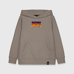 Толстовка детская хлопковая Doom logotype, цвет: утренний латте