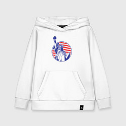 Толстовка детская хлопковая Статуя свободы - New York, цвет: белый