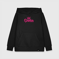 Толстовка детская хлопковая Pink queen, цвет: черный