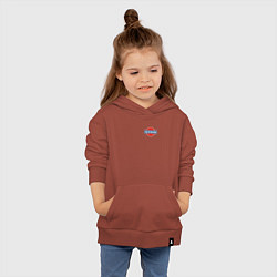 Толстовка детская хлопковая Nissan logo auto steel, цвет: кирпичный — фото 2