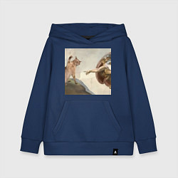 Детская толстовка-худи Кот сотворение Адама