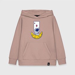 Толстовка детская хлопковая Космический покер, цвет: пыльно-розовый