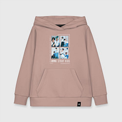 Толстовка детская хлопковая Stray kids rock star, цвет: пыльно-розовый