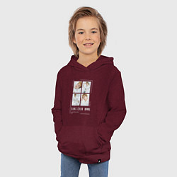 Толстовка детская хлопковая Bang chan stray kids cute, цвет: меланж-бордовый — фото 2