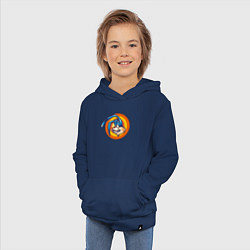 Толстовка детская хлопковая Зайчик, цвет: тёмно-синий — фото 2