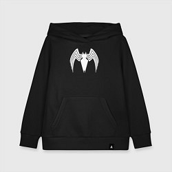 Толстовка детская хлопковая Venom spider logo, цвет: черный