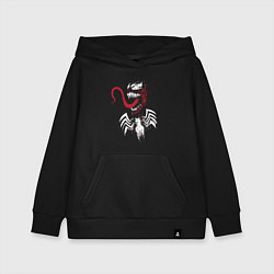 Толстовка детская хлопковая Улыбка Венома, цвет: черный