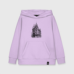 Толстовка детская хлопковая Старинный дом, цвет: лаванда