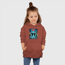 Толстовка детская хлопковая Rick and Morty - cosmic mafia, цвет: кирпичный — фото 2