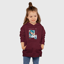 Толстовка детская хлопковая Felix stray kids rockstar, цвет: меланж-бордовый — фото 2