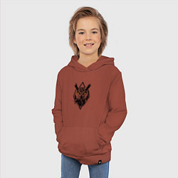 Толстовка детская хлопковая Ушастая сова, цвет: кирпичный — фото 2