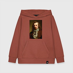 Толстовка детская хлопковая Старинный портрет, цвет: кирпичный