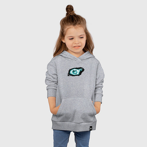 Детская толстовка-худи Горящий мяч / Меланж – фото 4