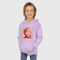 Толстовка детская хлопковая Найк Борзов, цвет: лаванда — фото 2