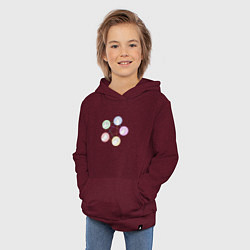 Толстовка детская хлопковая Ящерица спок, цвет: меланж-бордовый — фото 2