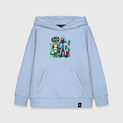 Толстовка детская хлопковая We are Venom slime - Rick and Morty, цвет: мягкое небо