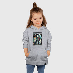 Толстовка детская хлопковая Morty and Rick - meme we are Venom, цвет: меланж — фото 2