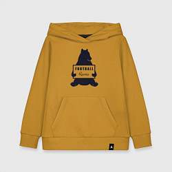 Толстовка детская хлопковая Bear football, цвет: горчичный
