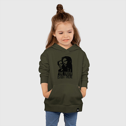 Детская толстовка-худи Fox and Dana / Хаки – фото 4