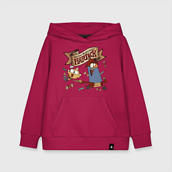 Толстовка детская хлопковая Flapjack - candies, цвет: маджента