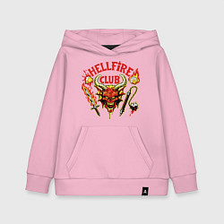 Толстовка детская хлопковая Клуб адского пламени, цвет: светло-розовый