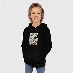 Толстовка детская хлопковая Графическая абстракция, цвет: черный — фото 2