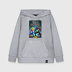 Толстовка детская хлопковая Веном против Дональда Трампа - нейроарт, цвет: меланж