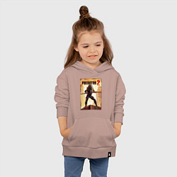 Толстовка детская хлопковая Predator 2, цвет: пыльно-розовый — фото 2