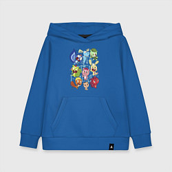 Толстовка детская хлопковая Счастливые лесные друзья, цвет: синий