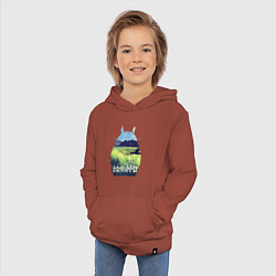 Толстовка детская хлопковая Nature Totoro, цвет: кирпичный — фото 2